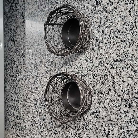 Set of Bird's Nest Tealight Holders - Picture 3 of 3